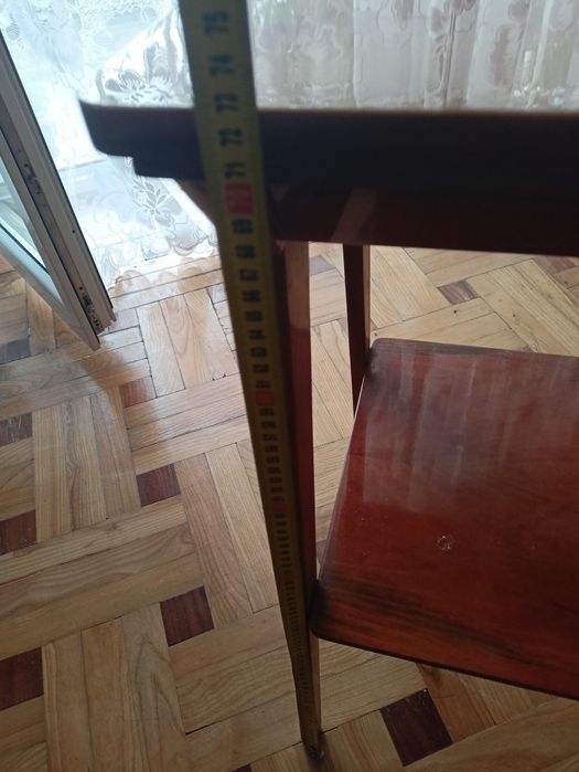 Stolik kawowy PRL, Rawicz, lata 60/70, oryginalna etykieta