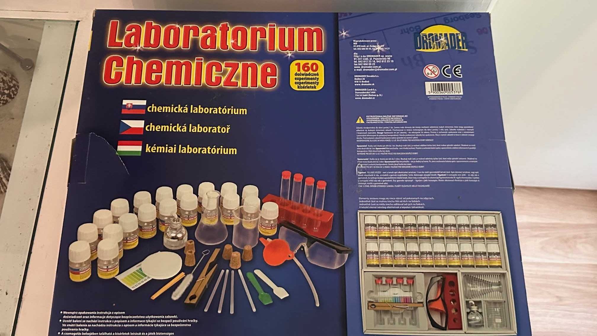 Laboratorium chemiczne - zabawka edukacyjna dla dzieci