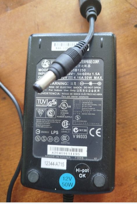 Zasilacz, Adapter AC/DC, ładowarka - 12V 4,16A 50W