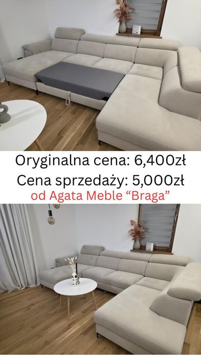 Sofa w kolorze naturalnym