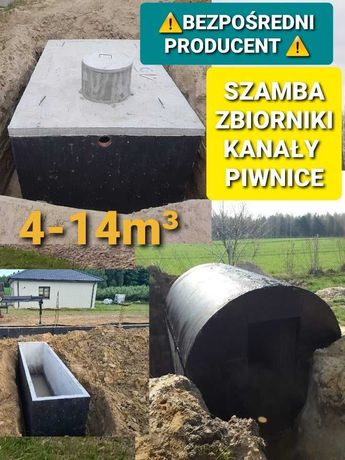 Szczelne solidnie zbiorniki szambo betonowe szamba 4-14m3 NA JUŻ