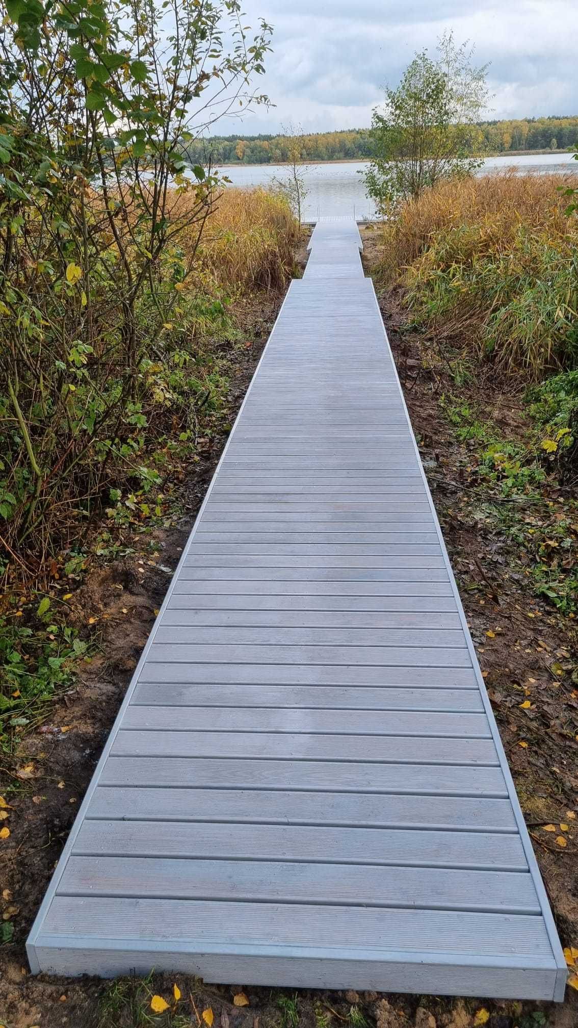 Promenada Taras drewniany Pomost Pływający Pomosty Pływające Działka