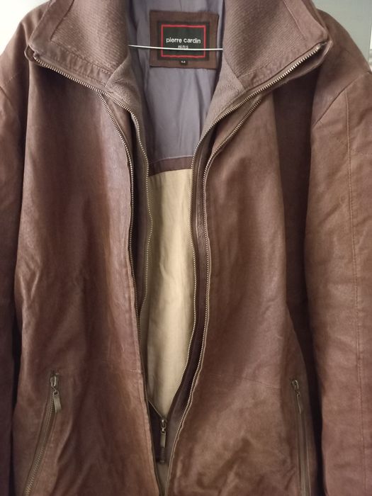 Casaco de homem Pierre Cardin em pele genuína e algodão