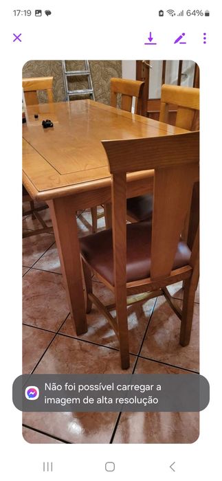 Conjunto de 6cadeiras + mesa de jantar e o louceiro