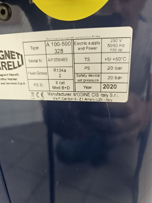 Maszyna do klimatyzacji R134A Magneti Marelli UFO BUS-WYPRZEDAŻ