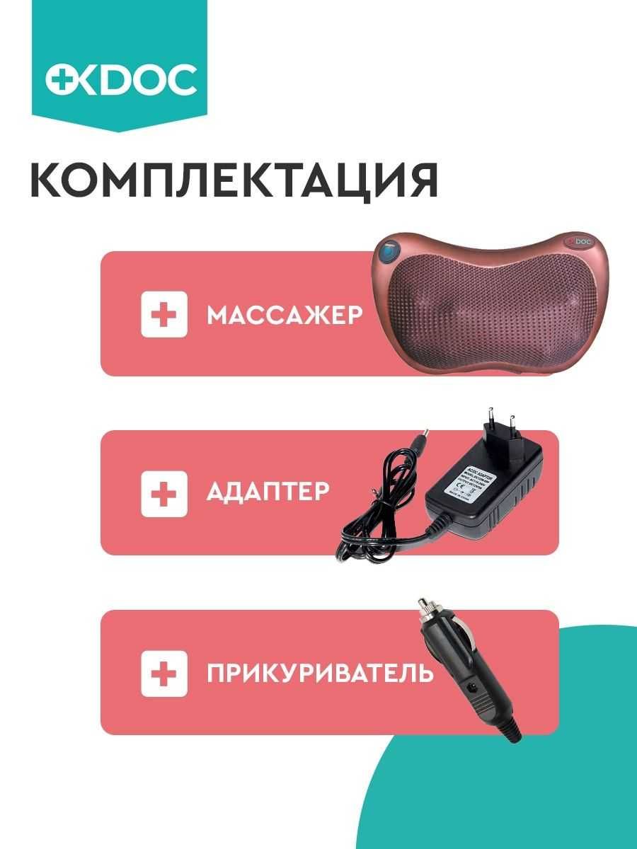 Massage pillow массажная роликовая подушка электрическая для шеи плеч