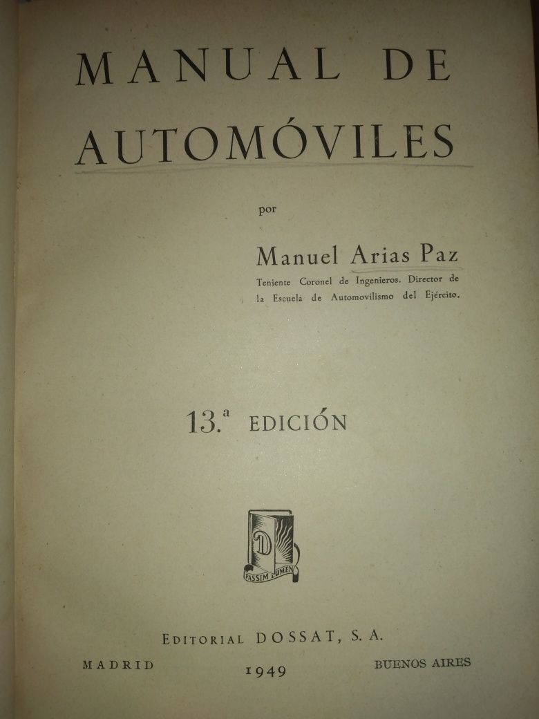 Manual automóvel 1949