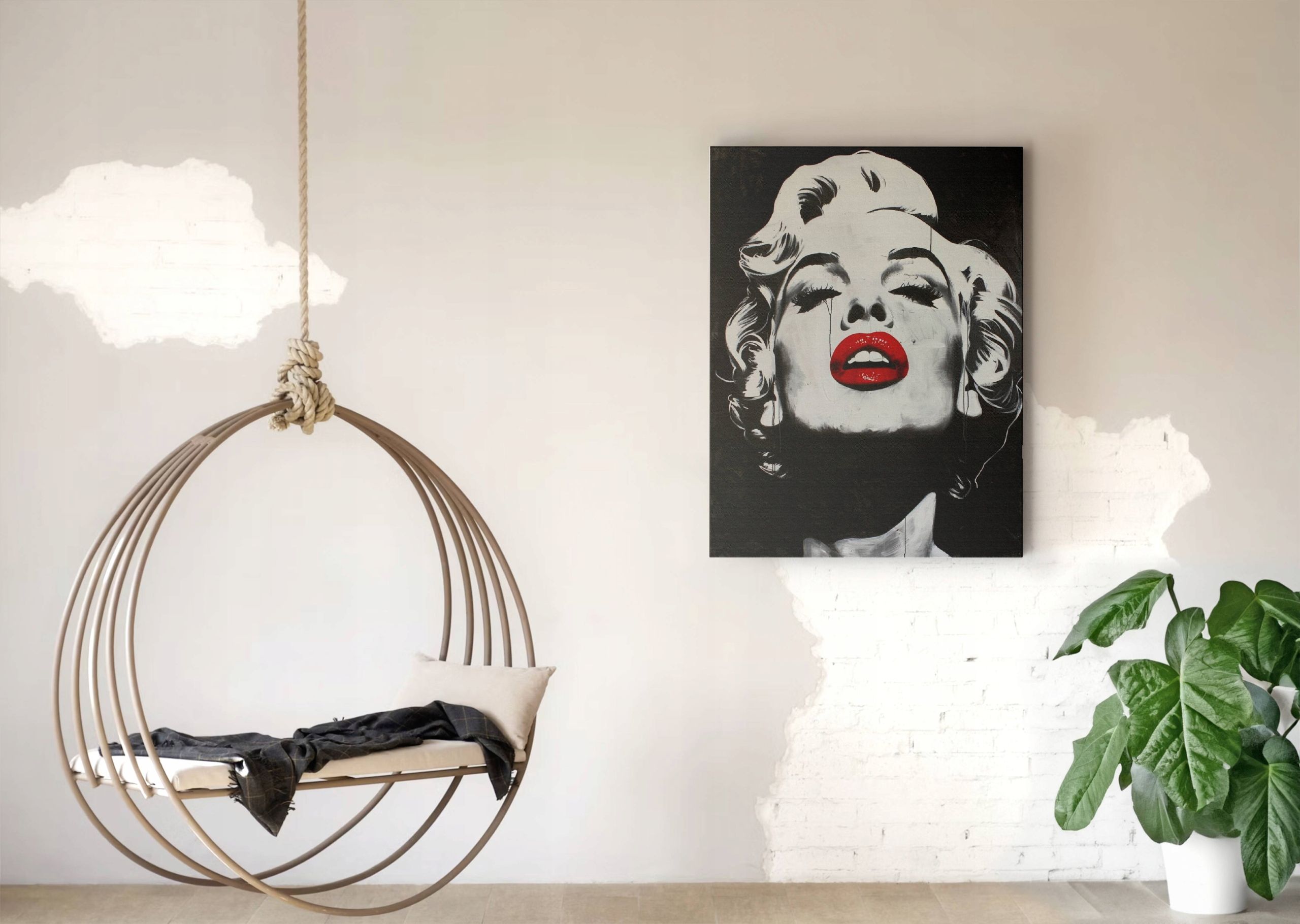 Obraz na płótnie Marilyn Monroe 90x120 cm - Ikona Popkultury