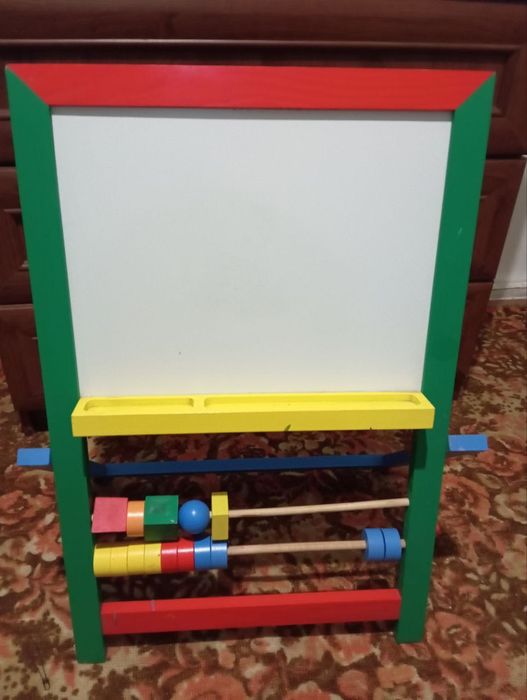 Доска двухсторонняя обучающая деревянная Для рисования