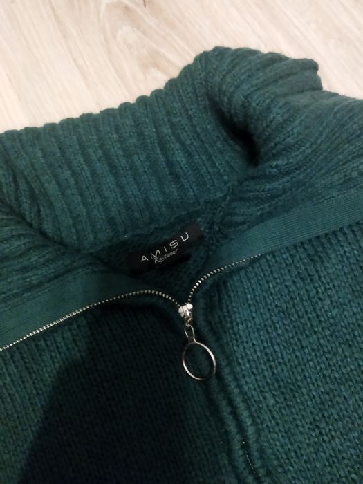 Amisu gruby sweter butelkowa zieleń r. 42/44