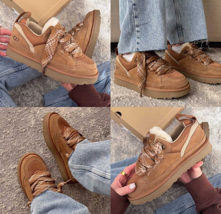 Женские ботинки UGG Lowmel Sneaker Chestnut 36-41 Натур Замша! Купить!