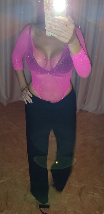 Body koronkowe siateczka kabaretka bodystocking z cekinami pole dance