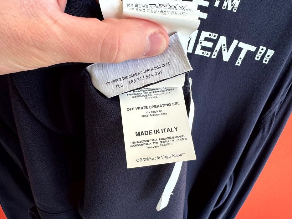 Off-White Virgil Abloh Оригінал чоловіча сорочка рубашка розмір XL