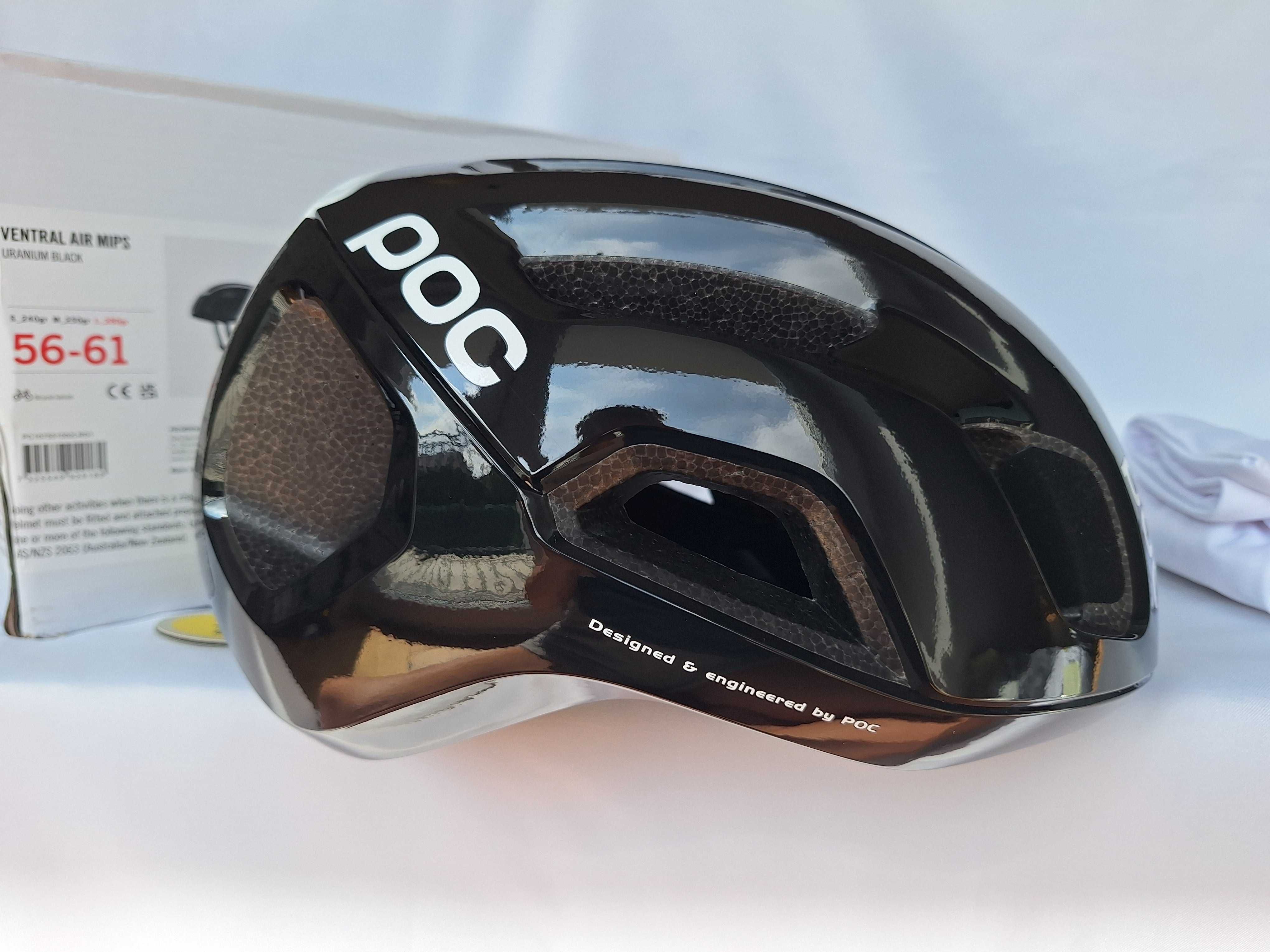 Kask rowerowy szosowy Poc Ventral Air Mips Uranium Black L 56-61cm