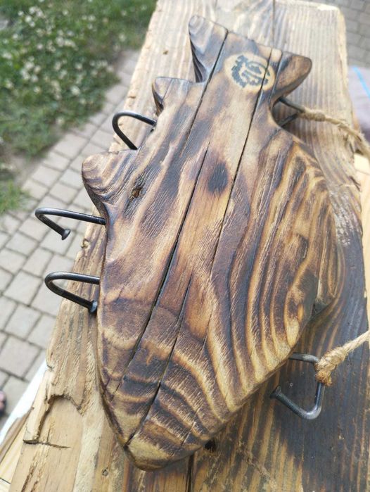 ryba wieszak handmade drewno- gadżet dla wędkarza, prezent na święta