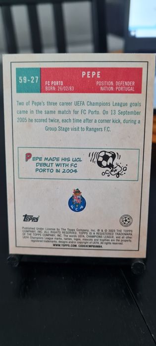 Pepe Topps UEFA Club Competition 2023 59 inset card