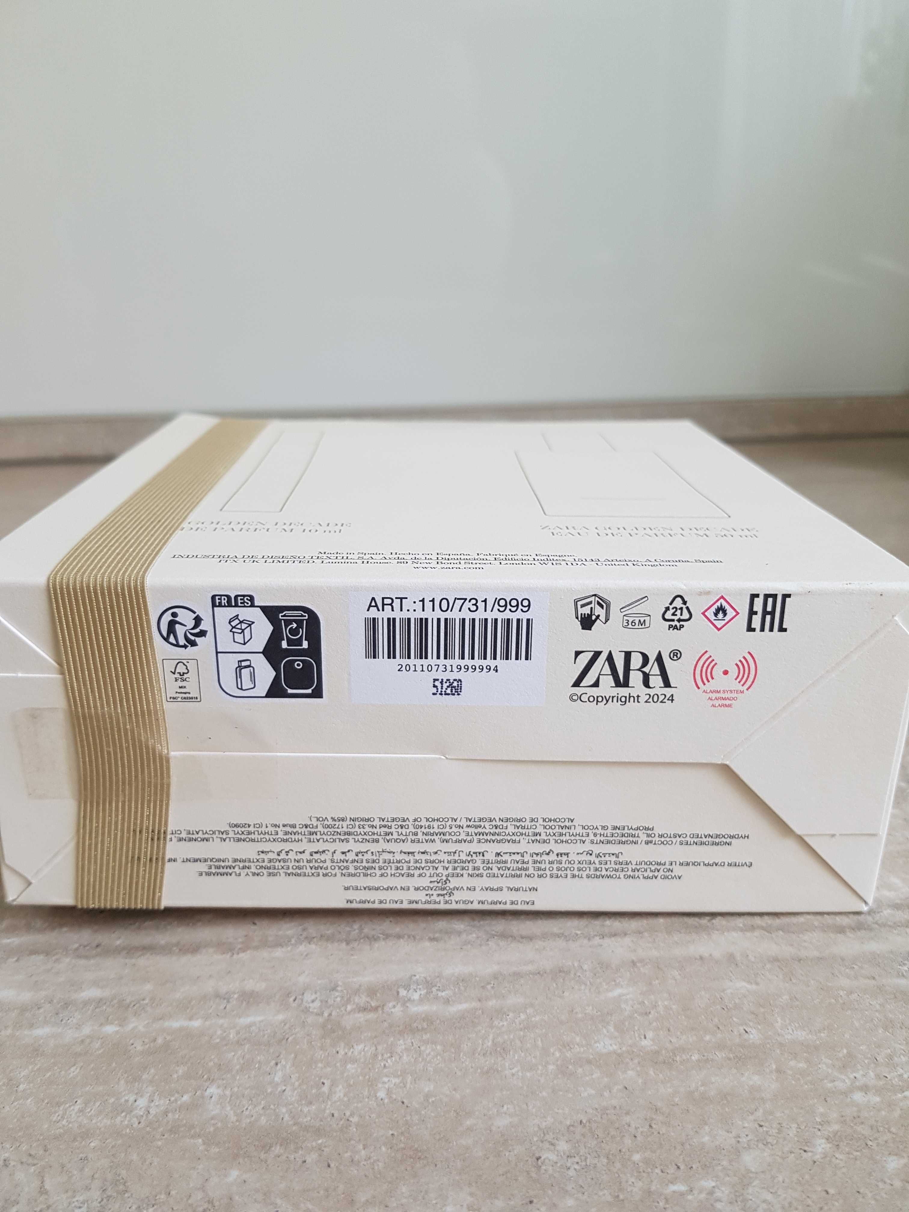 Zara Golden Decade Zestaw edp 50ml+10ml