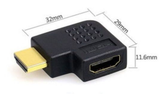 Переходник угловой HDMI 90,270 гр. угол вертикальный, горизонтальный