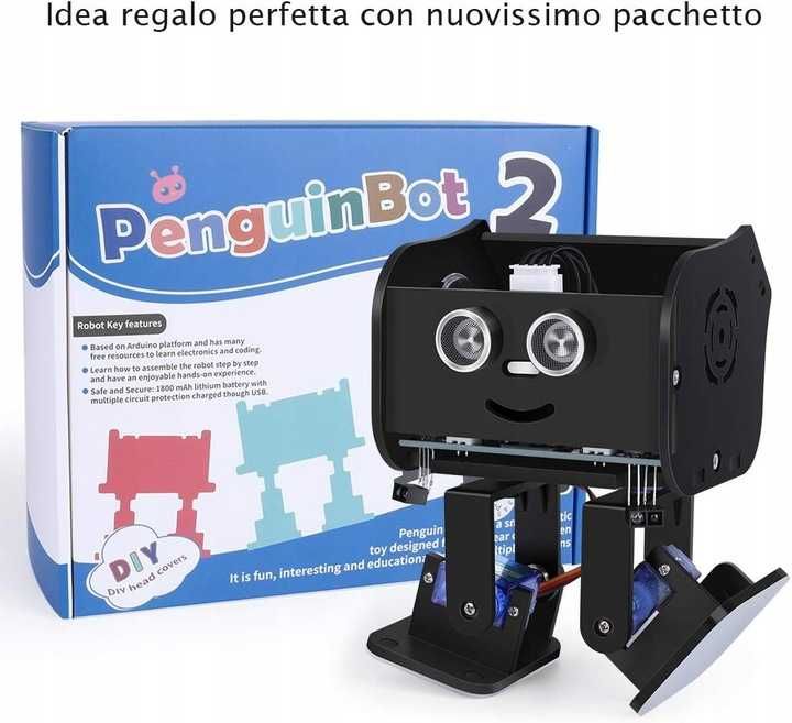 ELEGOO Arduino Project Robot Biped Arduino Kit Penguin Bot czarny