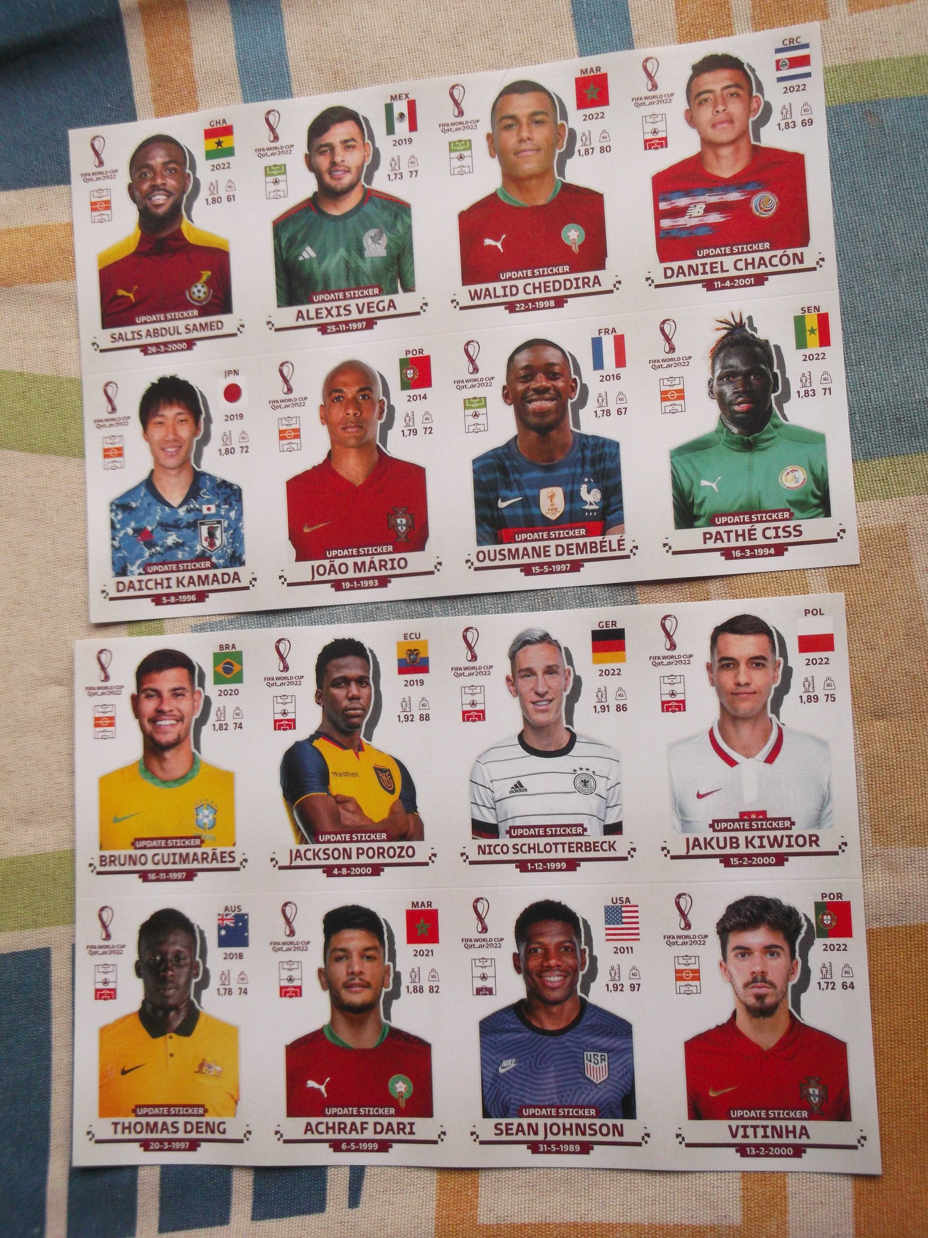 cromos do Qatar  atualizações e Extras