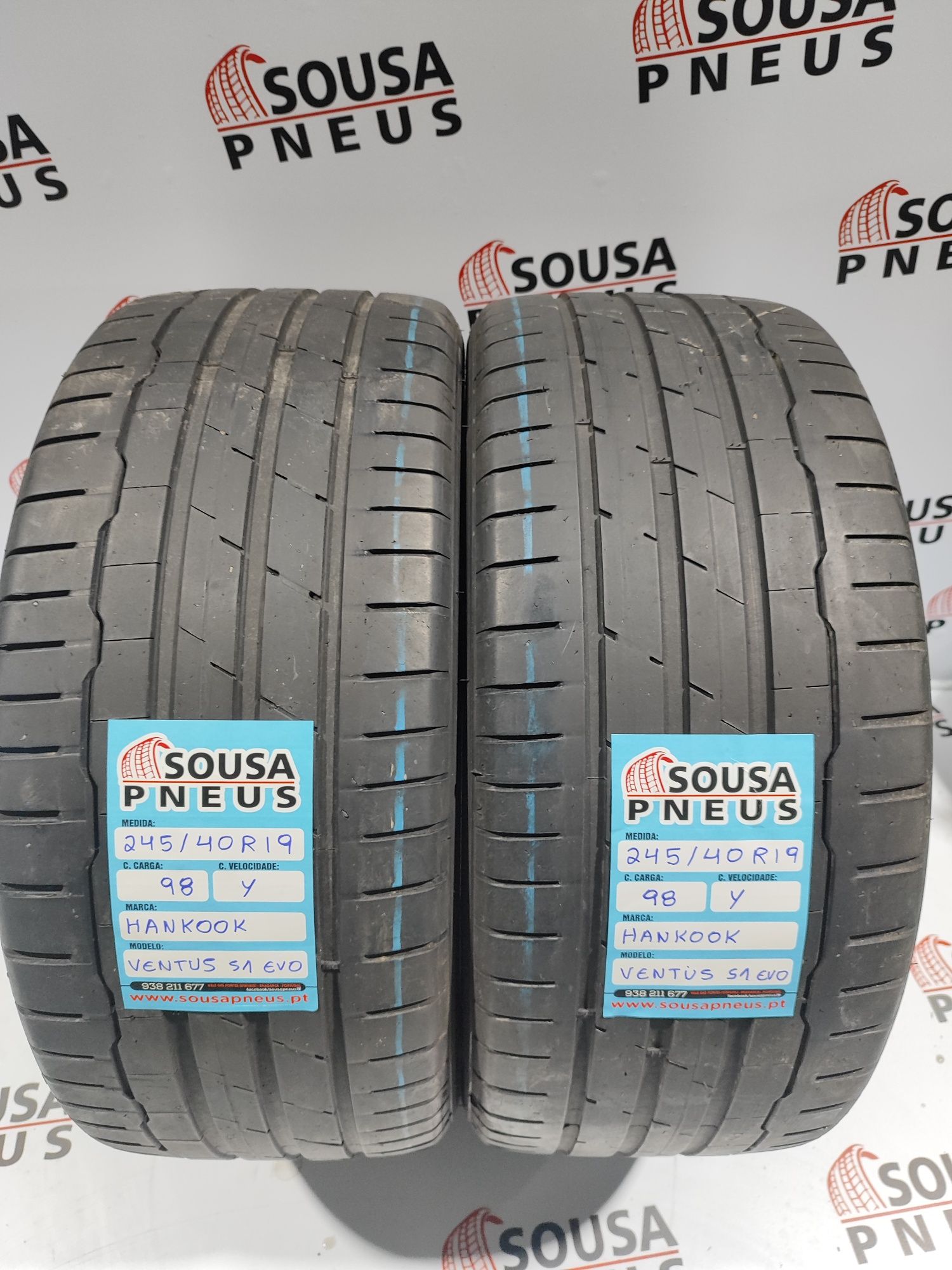 2 pneus semi novos 245-40R19 Hankook Ventus S1 Evo 3 - Oferta Portes