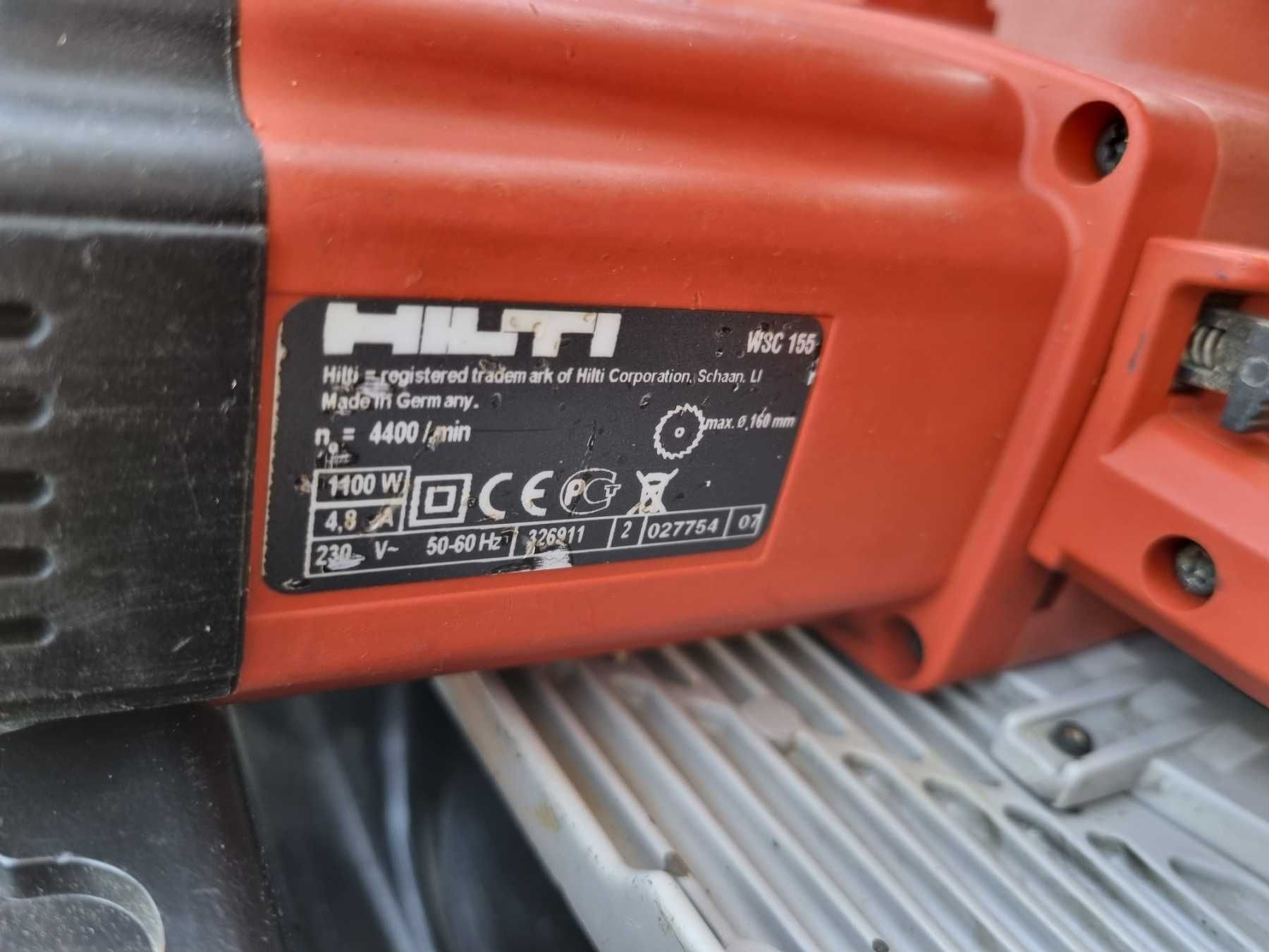Piła pilarka tarczowa HILTI WSC 155 moc 1100W