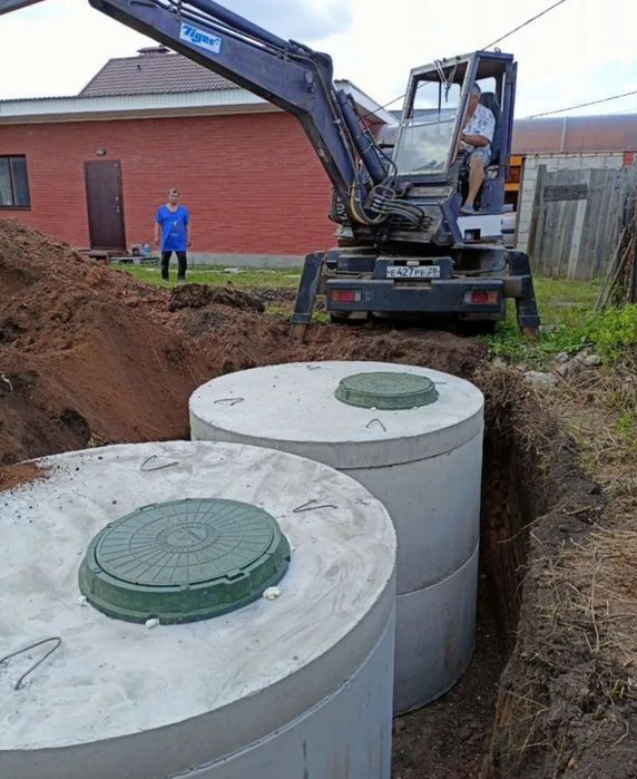 Каналізація під ключ септик копка вигрібна яма з кілець 5/7/23 м3