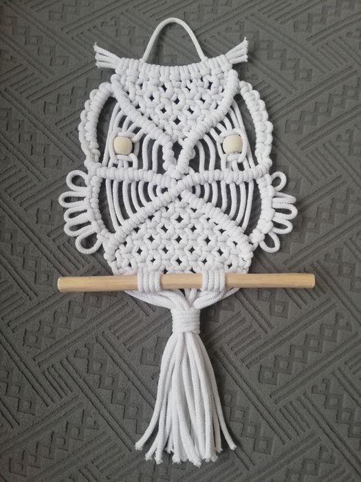 Biała Sowa, duża 40/25cm