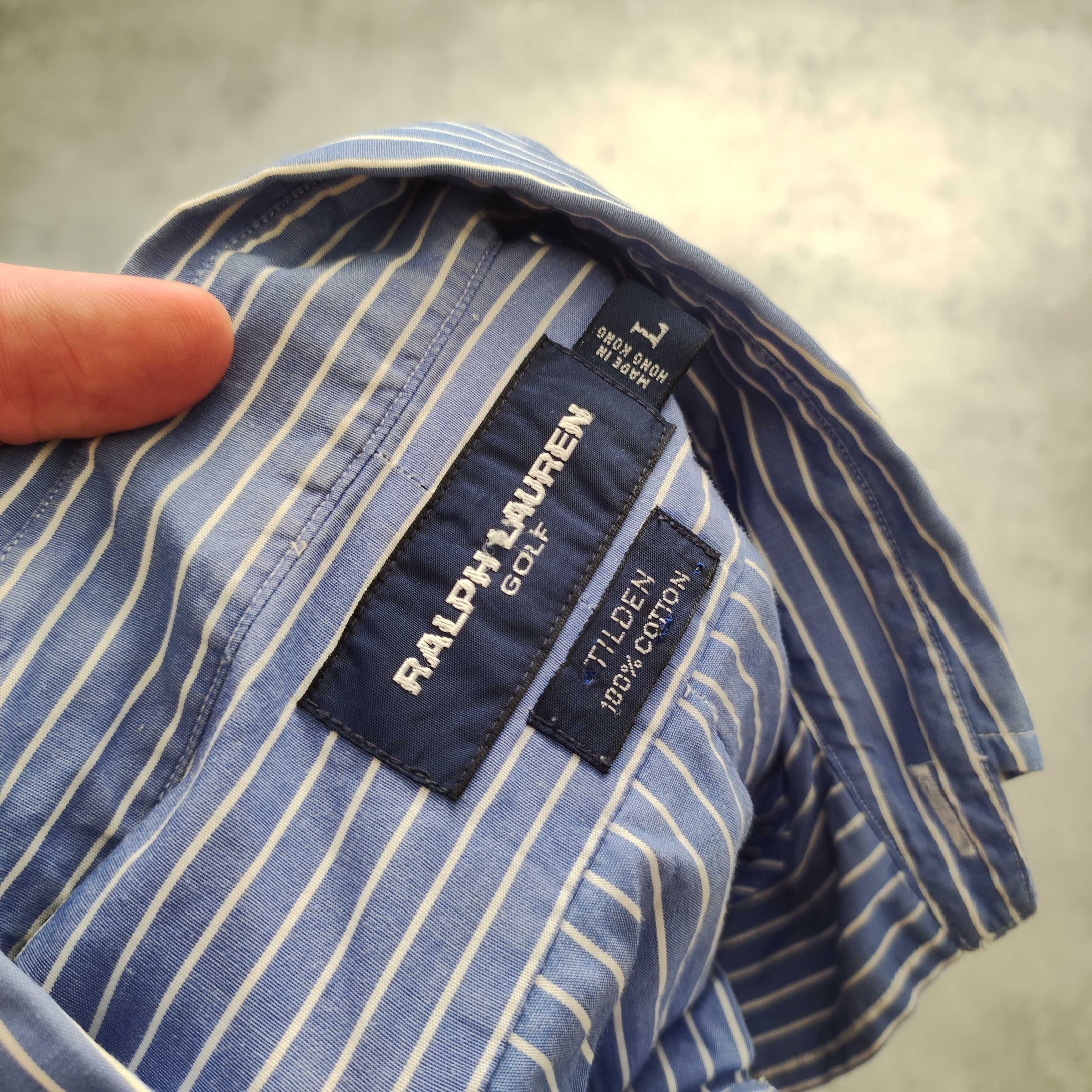 MĘSKA Elegancka Koszula PREMIUM Paski Bawełna Polo Ralph Lauren Golf