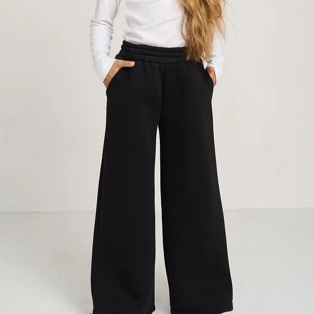 Широкі теплі штани для дівчинки. Розмір 122-164