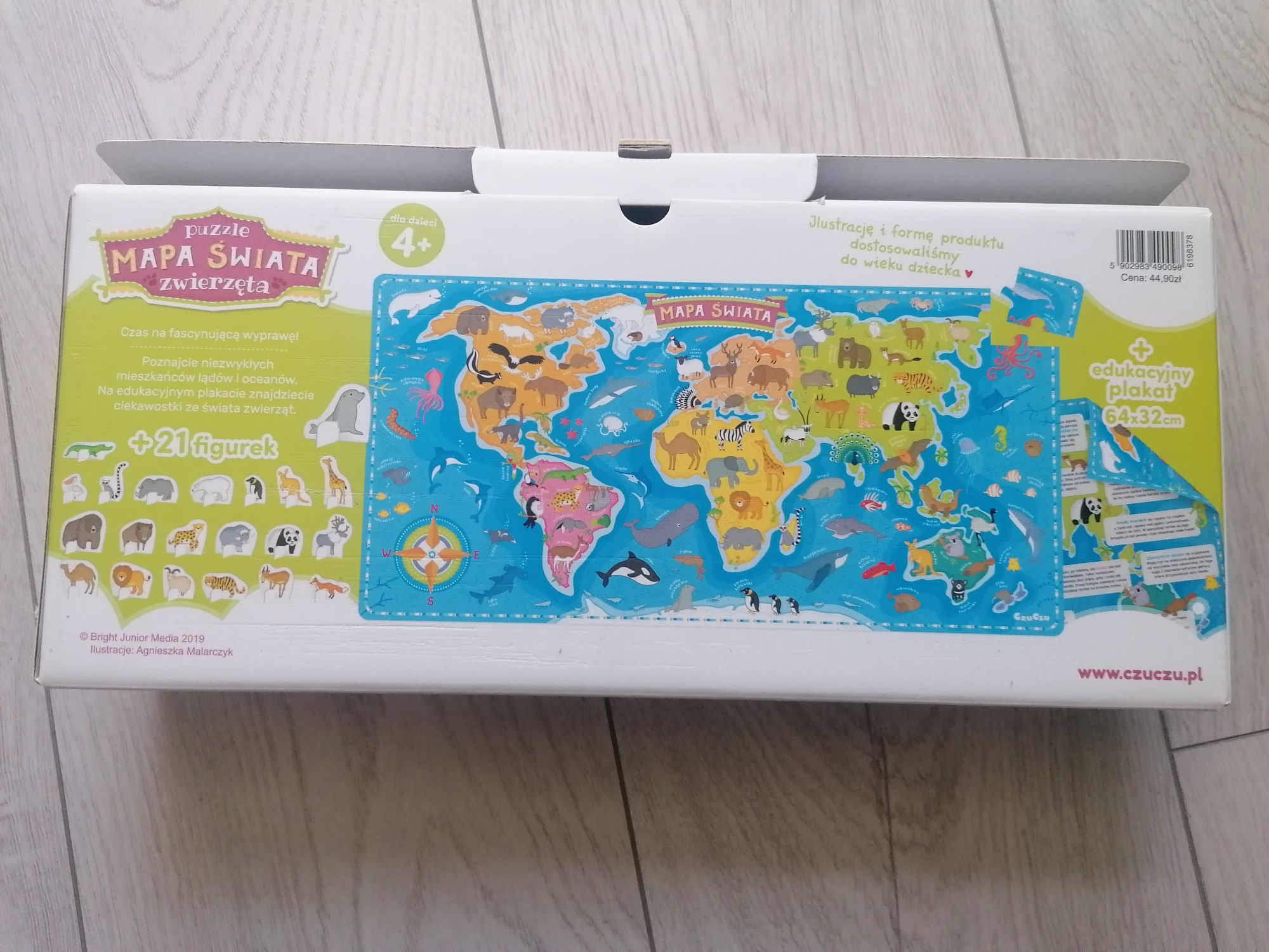 Mapa Świata(zwierzęta)CzuCzu puzle