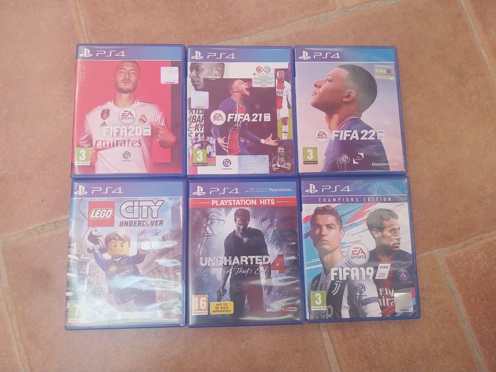 Jogos PS4 + PS3 – Lote 21 títulos com GTA, FIFA, NFS