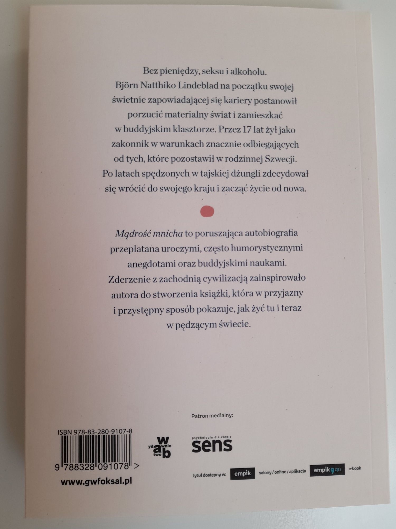 Książka MĄDROŚĆ MNICHA Björn Natthiko Lindeblad