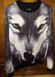 Sweat com Lobo Estampado