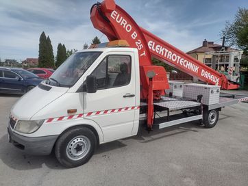 Mercedes Sprinter 313 Zwyżka Podnośnik koszowy Taupen Euro B 25 T