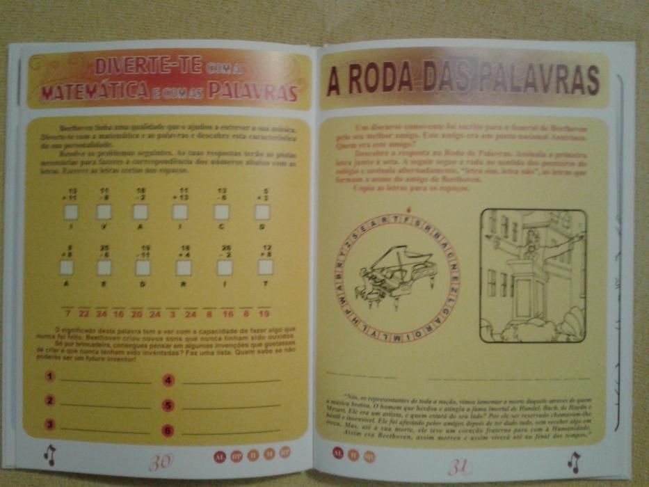 Beethoven - livro de actividades e Diário de um Banana