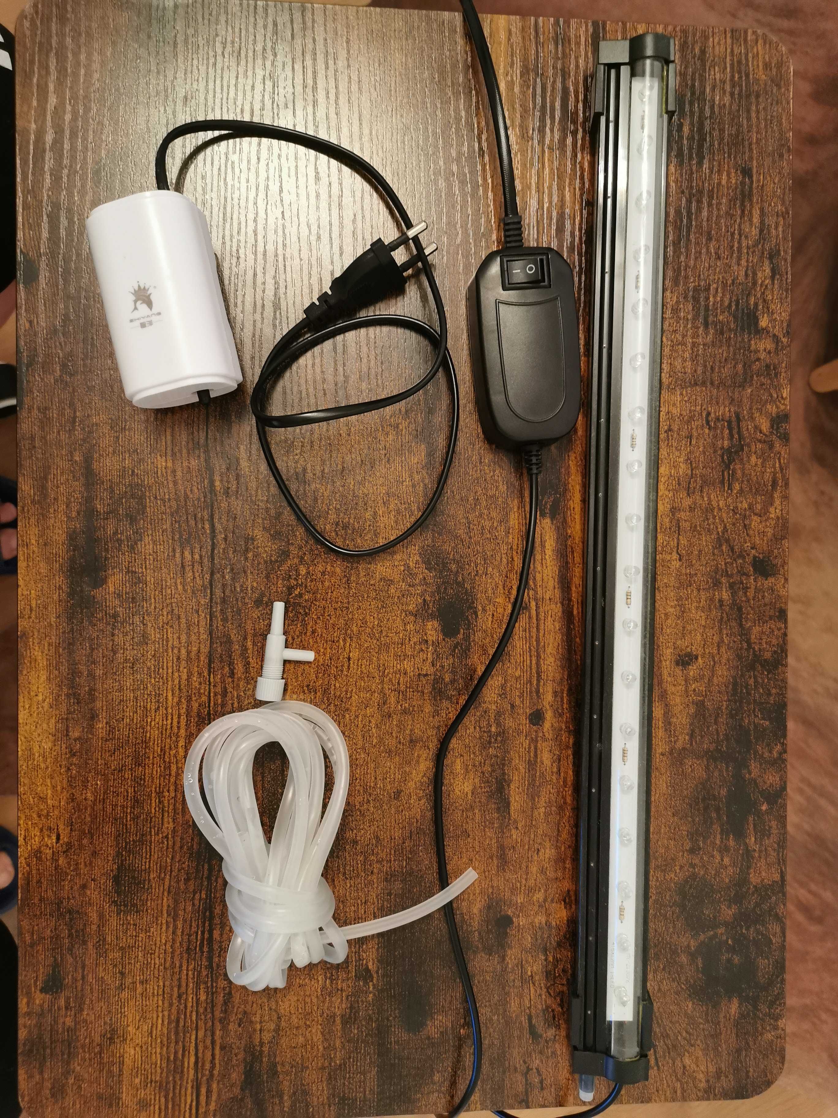 Listwa napowietrzająca 45,5 cm LED RGB z pompką zestaw komplet