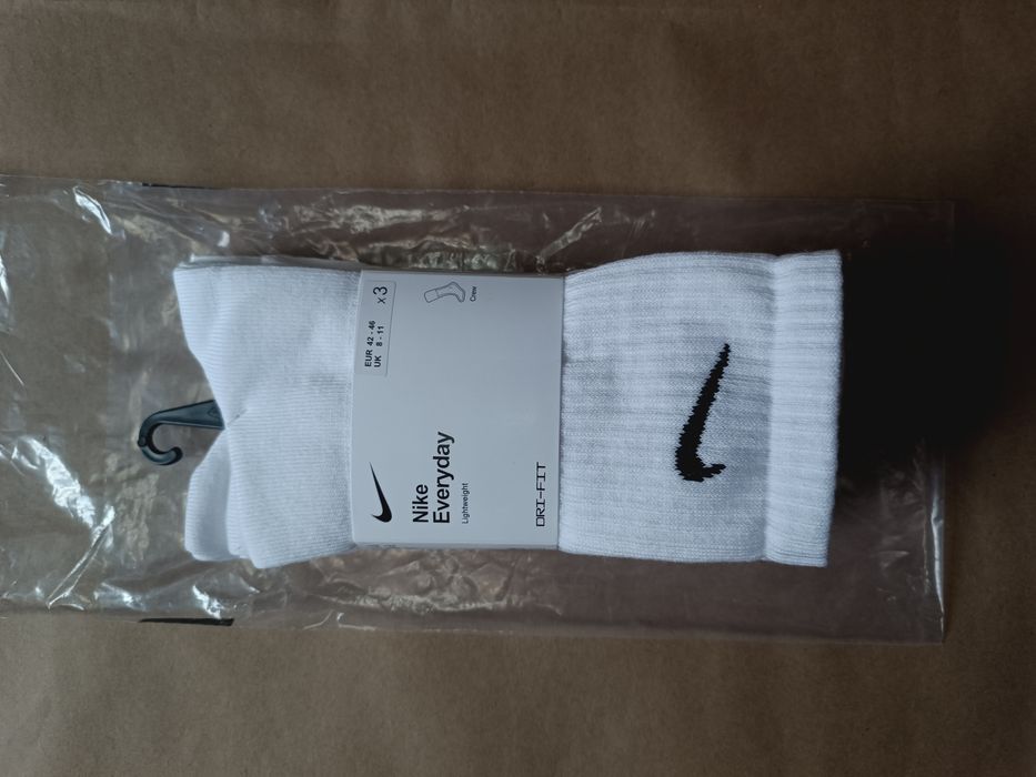 Оригінальні шкарпетки найк, nike lightweight, носки тонкі білі високі