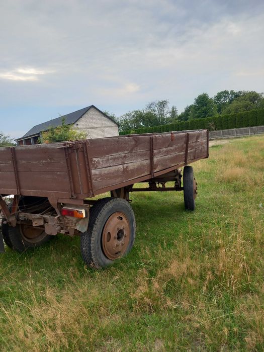 Przyczepa wywrotka sztywna pozostałości