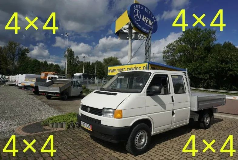 Volkswagen T4 4x4 SYNCRO doka brygadówka skrzynia wywrotka  Możliwość zmiany zabudowy w samochodzie.