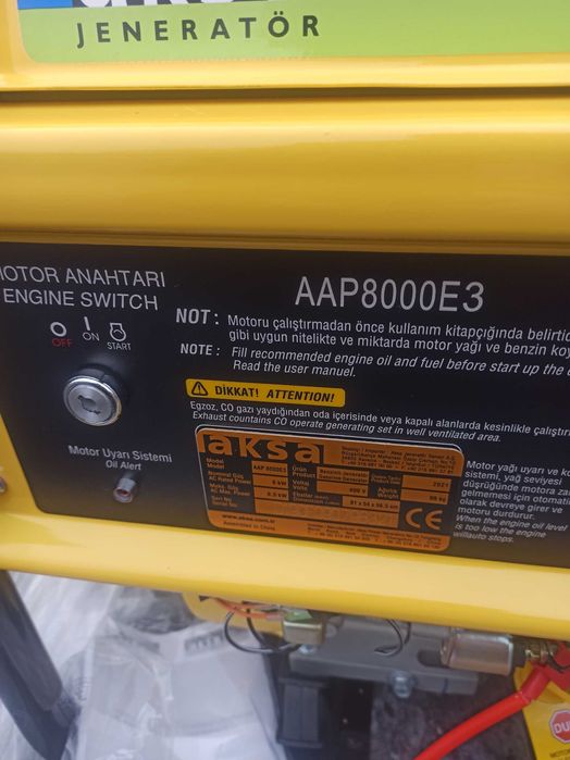 Генератор бензиновий Aksa AAP8000e3 220/380 в наявності