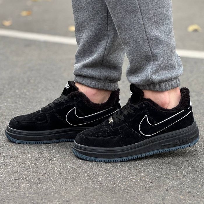 Чоловічі зимні замшеві кросівки nike, замшеві, найк, теплі, взуття