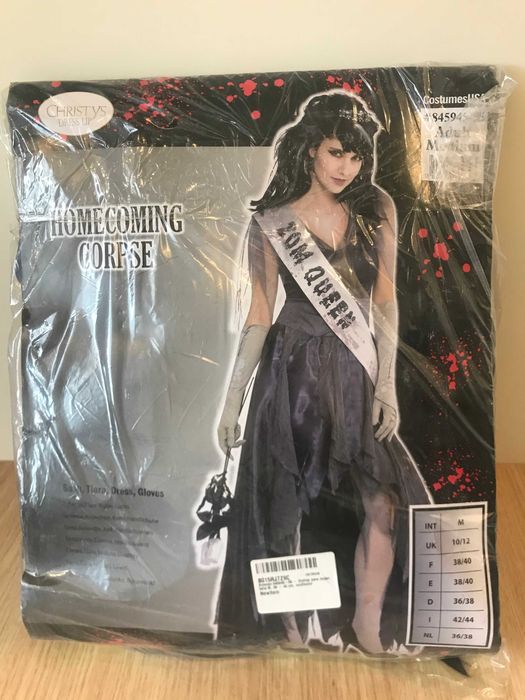 HALLOWEEN Kostium Strój dla dorosłych Królowa Balu Zombie M NOWY