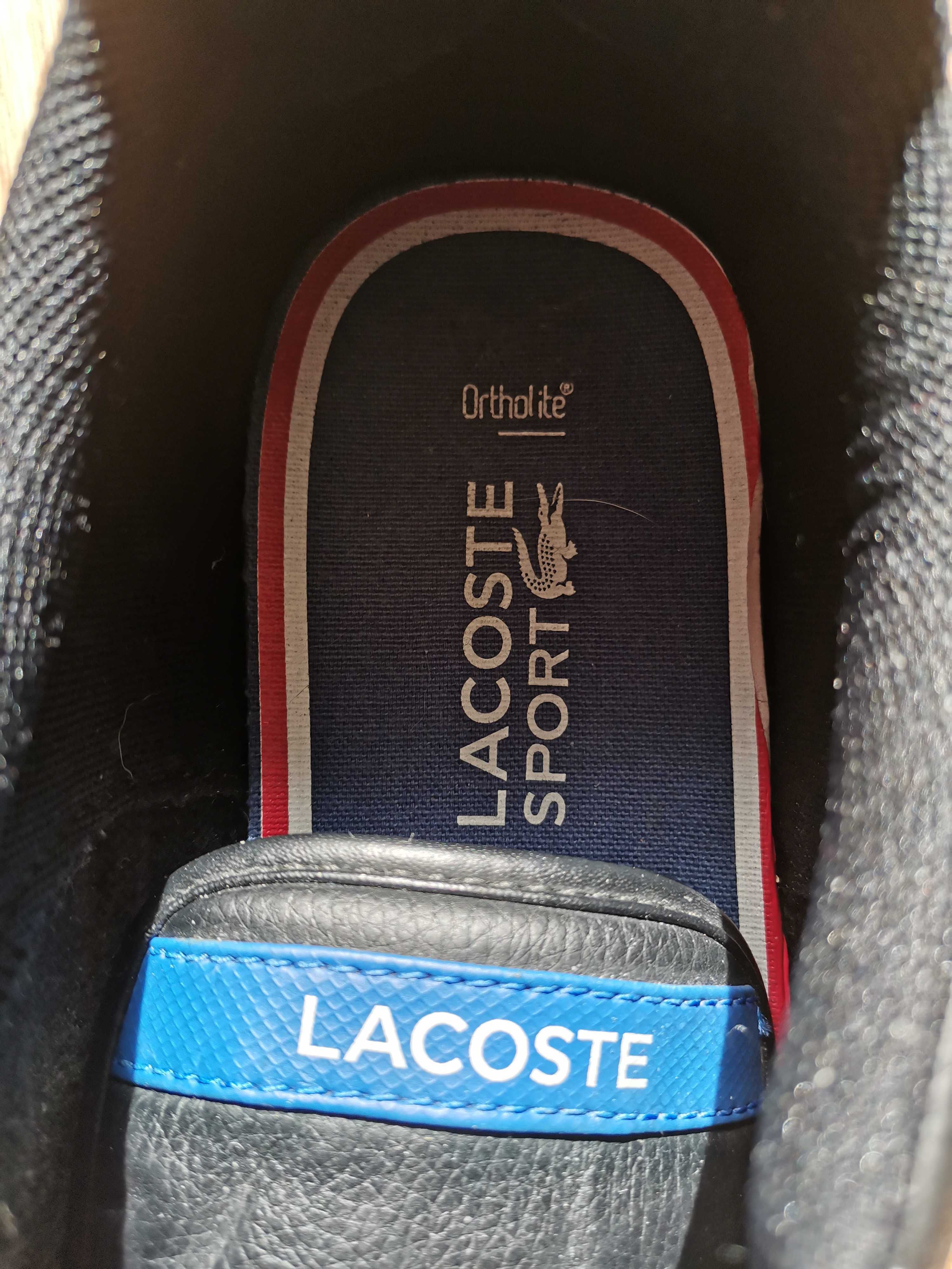 Lacoste 44 розмір кеди кросівки натуральна шкіра