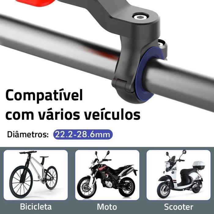 Suporte telemóvel universal compatível moto