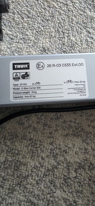 Bagażnik na 2 rowery Thule EuroPower 915