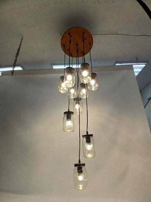 Люстра підвісна в стилі лофт Sirius YG 16665-10P на 10 лампочок