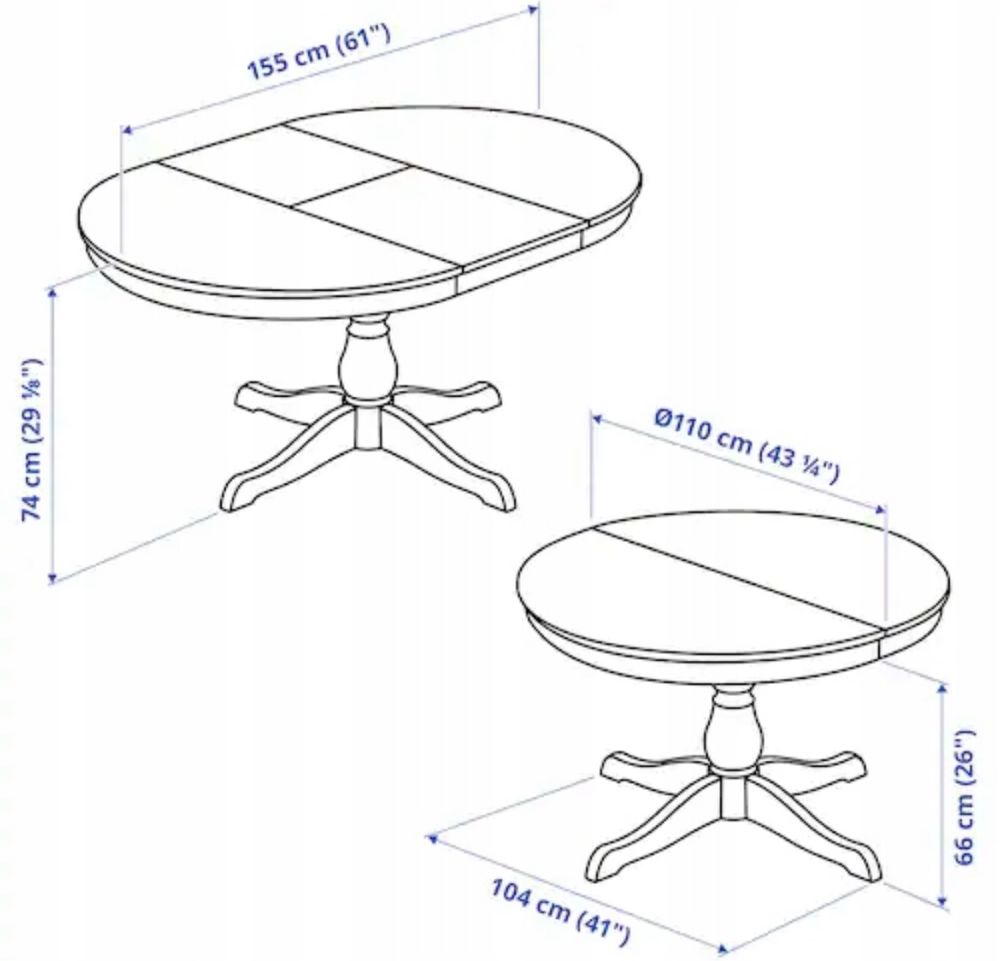 Ikea, zestaw stół i krzesła Ingatorp