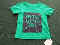 Nowa koszulka niemowlęca 0-3 m "Jestem młodszym bratem"
