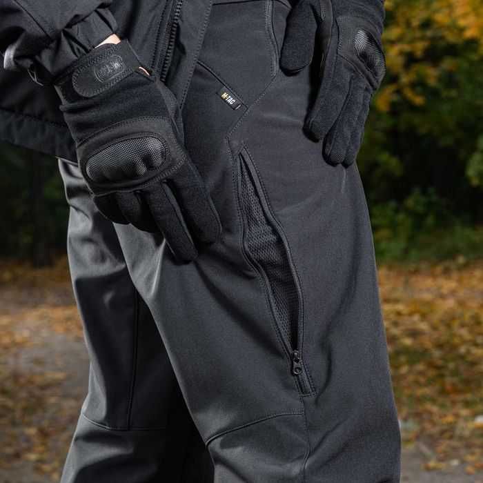 Штани чоловічі M-Tac Softshell Vent – ​​чорні. Розмір 38/32